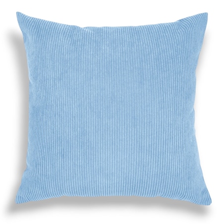 Błękitna sztruksowa poduszka dekoracyjna 50x50 Iga - duża
