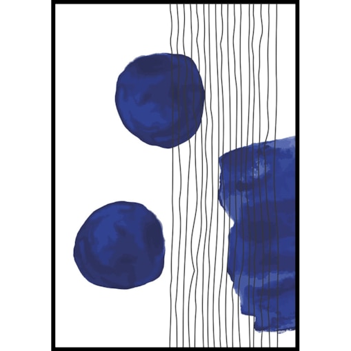 plakat blue abstract 3 21x30 cm