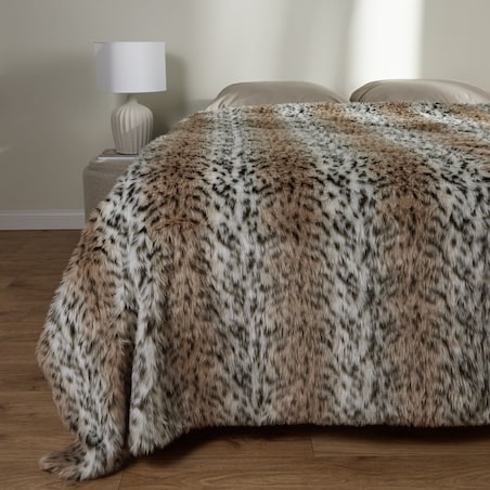 Narzuta Futrzana Felinzia 180x220 cm z motywem zwierzęcym