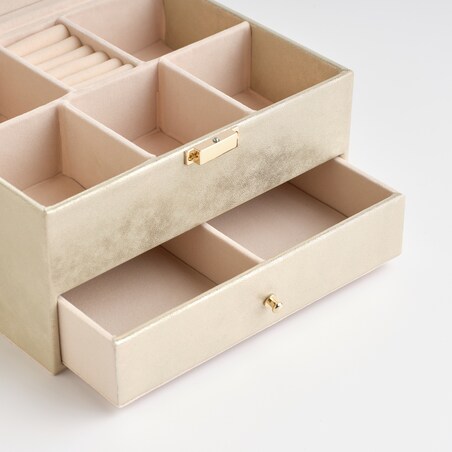 Szkatułka Na Biżuterię Rundo 22x17 cm w kratę