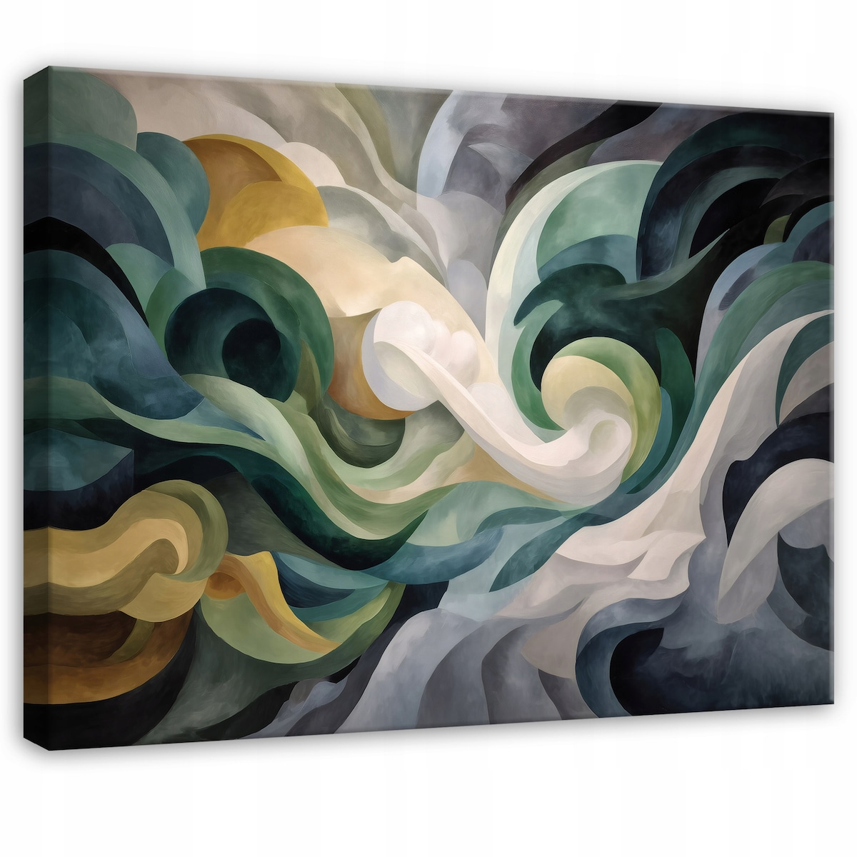 Obraz Do Sypialni Salonu Na Płótnie Abstrakcja Akwarela Zielony 100x70