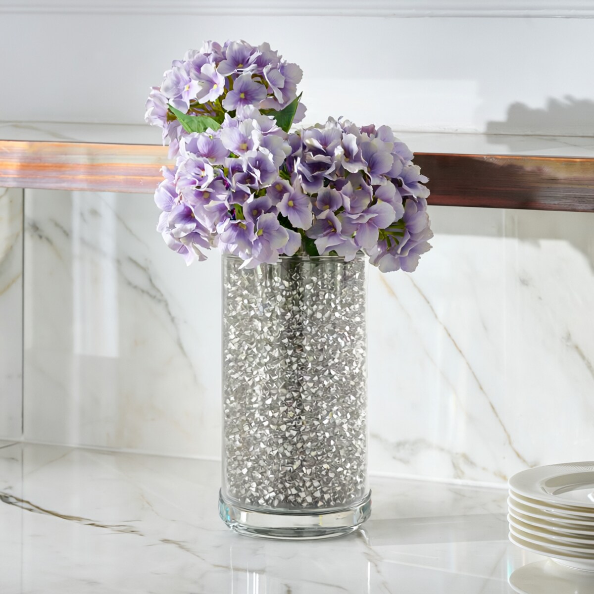 Wazon Nantes z motywem geometrycznym