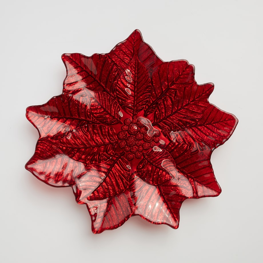 Patera Poinseto z motywem gwiazdy betlejemskiej