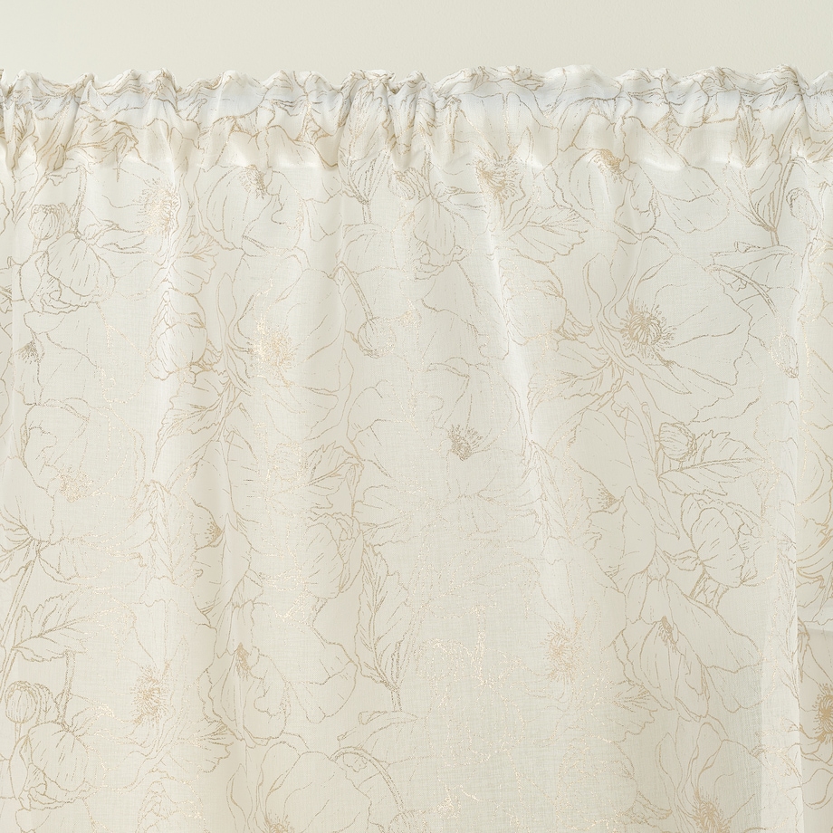 Firana Casinosis 140x250 cm z motywem kwiatowym