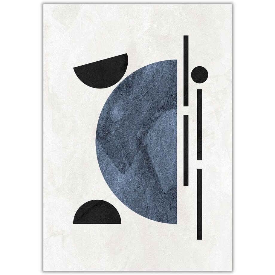 plakat blue geometric 1 21x30 cm