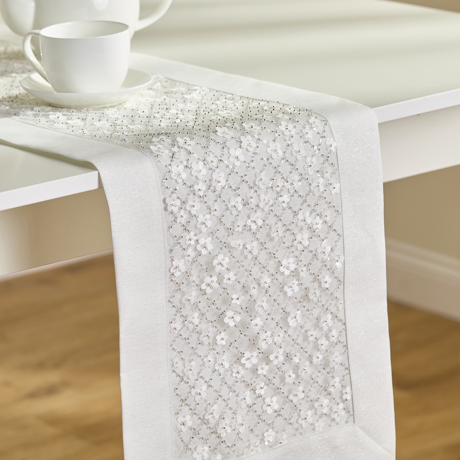 Bieżnik Blossia 35x180 cm z wzorem kwiatowym