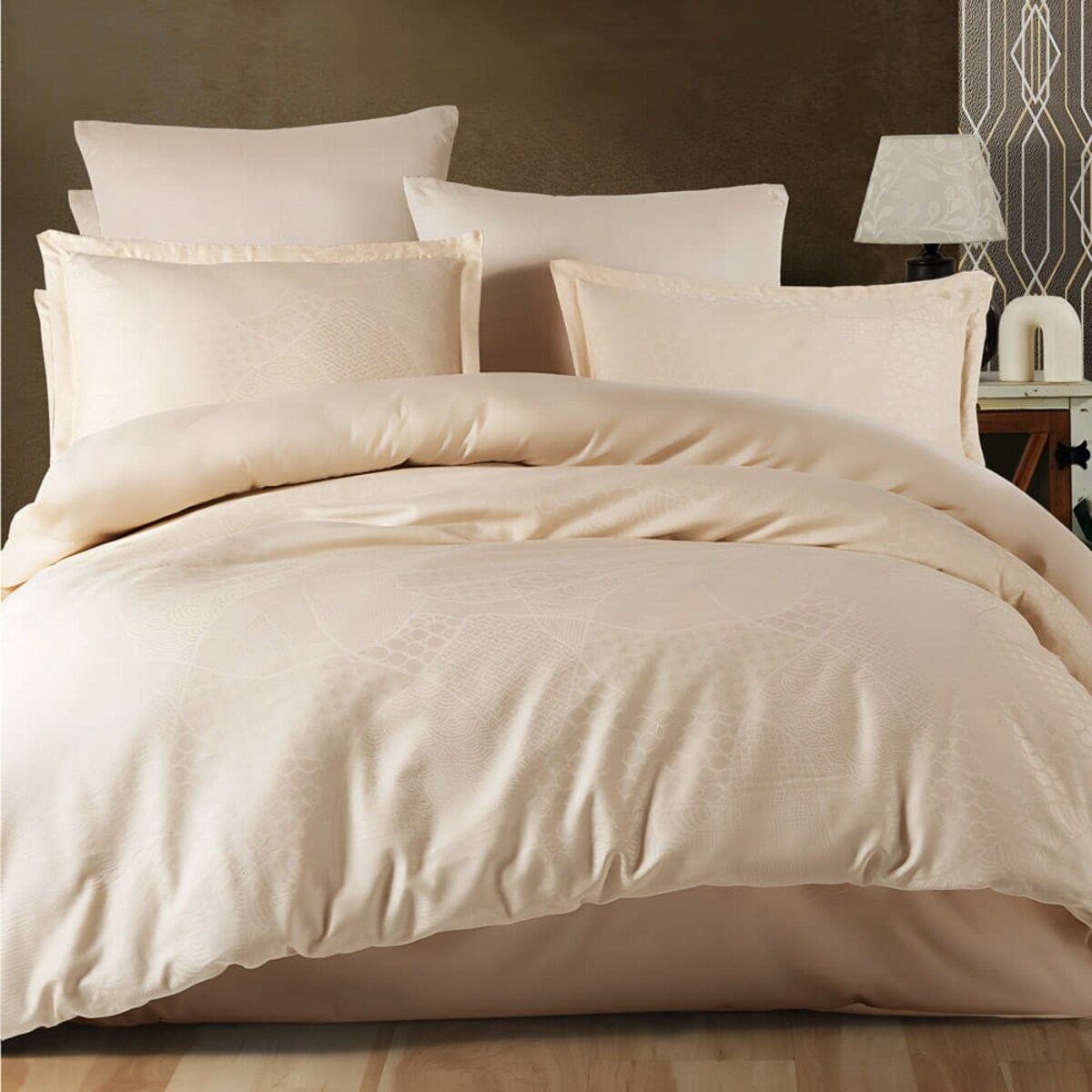 Pościel satyna bawełniana żakardowa 220x200 Jacquard Mandarin