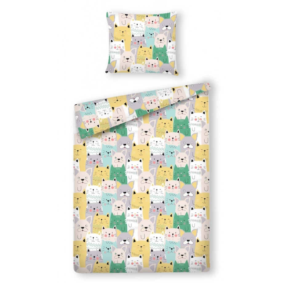 Pościel z Bawełny Satynowej Petsy 140x200