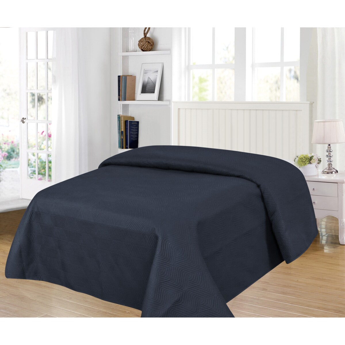 Jednokolorowa narzuta na łóżko Structural 240x260 cm