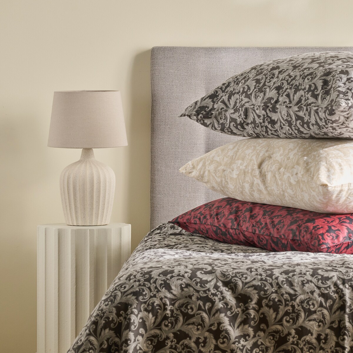 Pościel z bawełny satynowej Vilario 160x200 cm z motywem arabeski