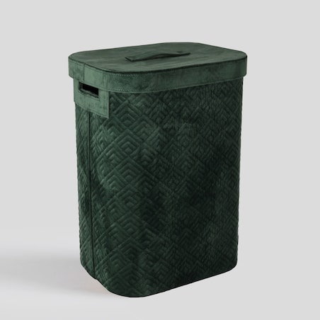 elegancki kosz na pranie z welwetu parazino 65 l