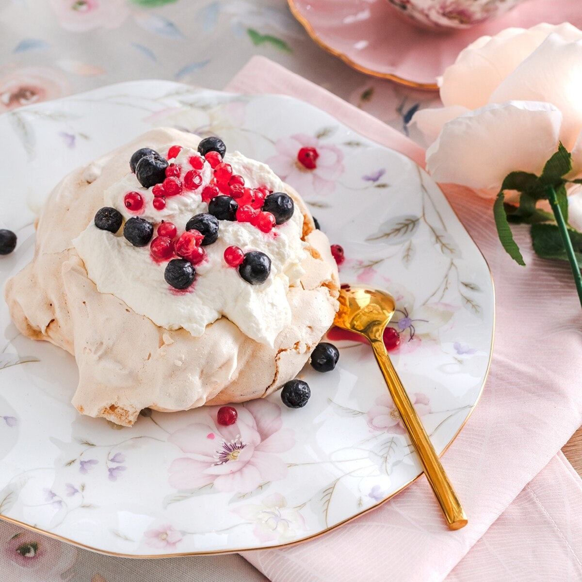 Talerz Deserowy Pastelflower