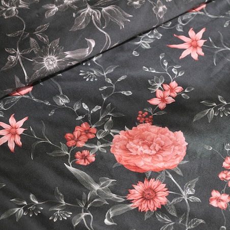 Pościel z bawełny satynowej Cosmina 160x200 cm z motywem kwiatowym