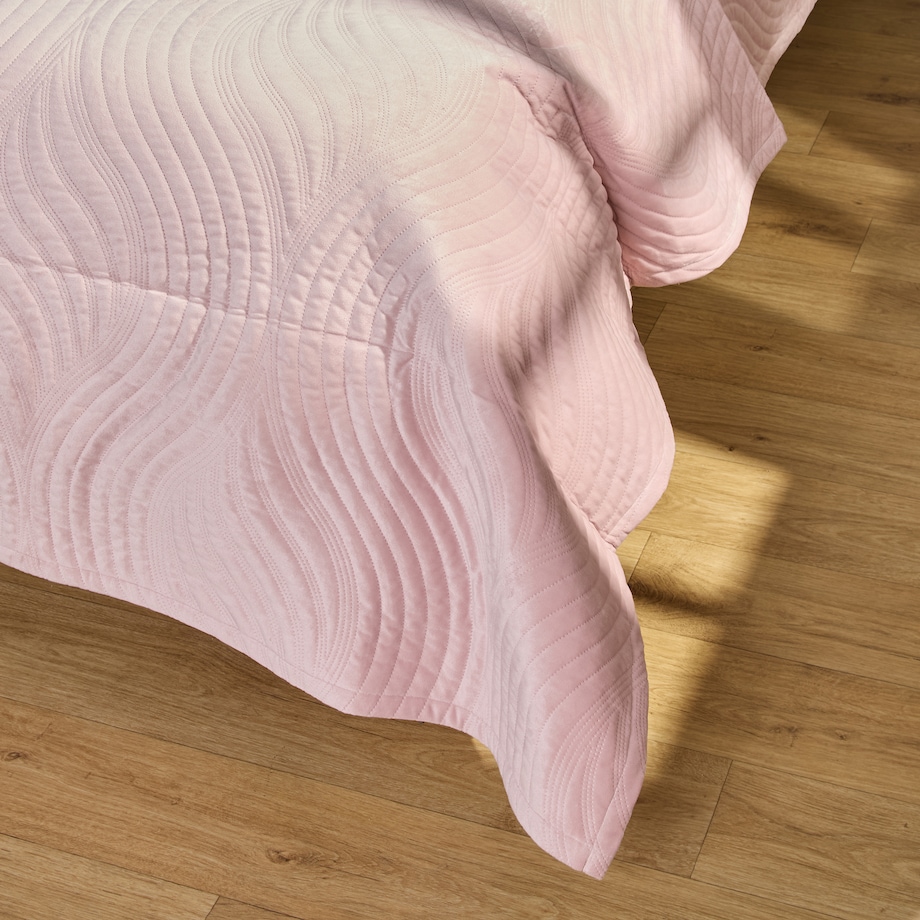 Jednokolorowa narzuta na łóżko z wytłoczonym wzorem Kaylin 200x220 cm