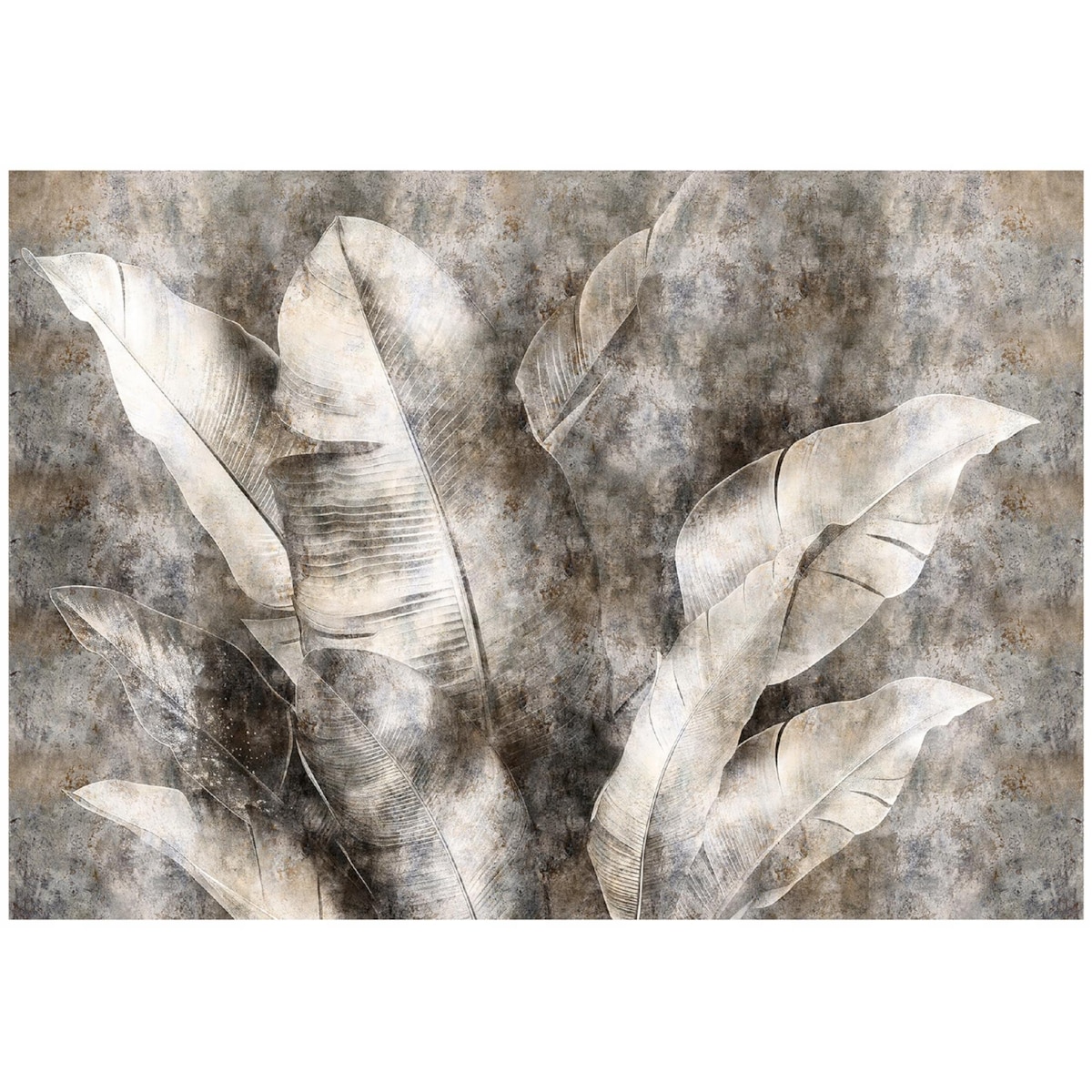 Fototapeta Do Sypialni Salonu Na Flizelinie Liście Vintage Brązowy 250x175