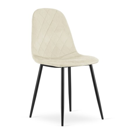 Krzesło Asti nowoczesny design, Beż Aksamit X4