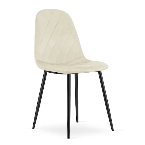 Krzesło Asti nowoczesny design, Beż Aksamit X4