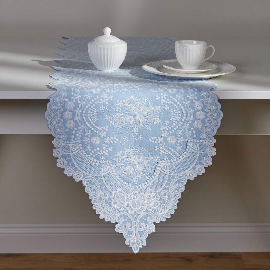 Bieżnik Ventana 35x180 cm z wzorem kwiatowym