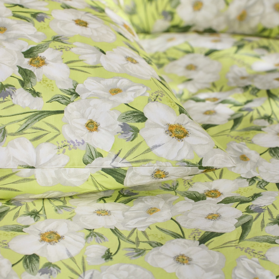 Pościel z bawełny satynowej Emeris 200x220 cm z wzorem kwiatowym