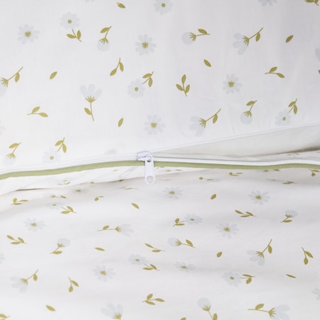 Pościel bawełniana z lamówką Avis 140x200 cm z motywem kwiatowym