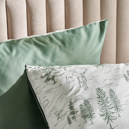 Pościel z bawełny satynowej Erdo 200x220 cm z motywem choinki