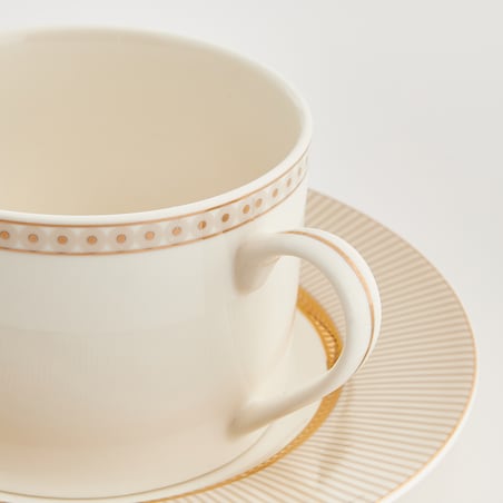 Filiżanka Ze Spodkiem Galanta z motywem geometrycznym