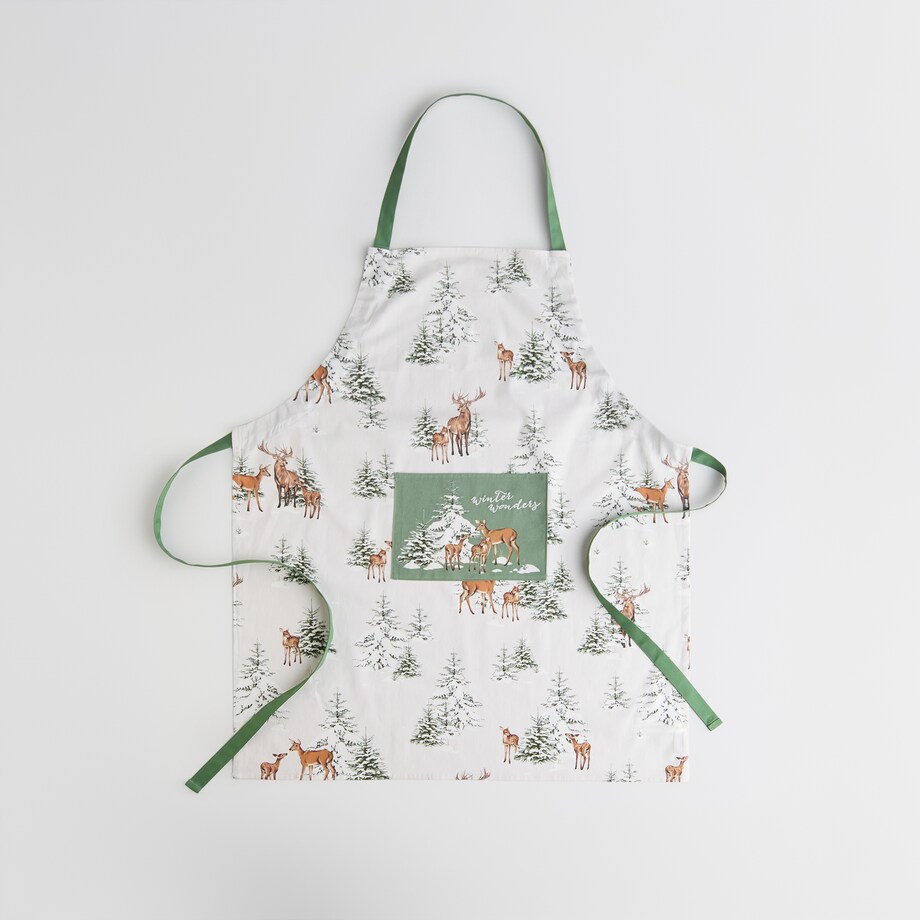 Fartuch Hirvos 70x85 cm z motywem zwierząt leśnych