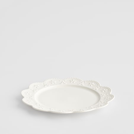 Talerz Deserowy Lace z motywem kwiatowym