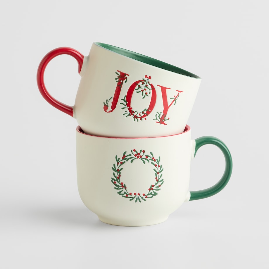 Komplet Kubków Joylo z motywem choinki