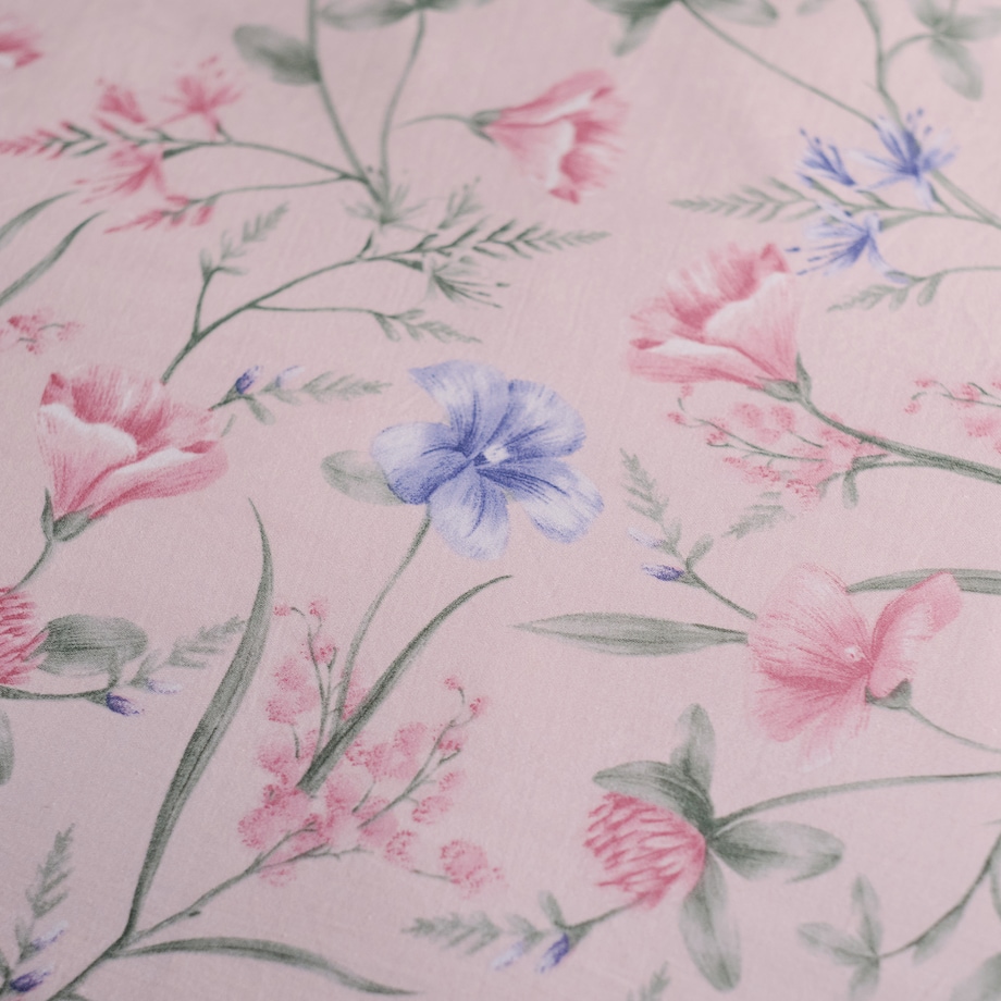 Pościel z bawełny satynowej Kiros 160x200 cm z motywem kwiatowym