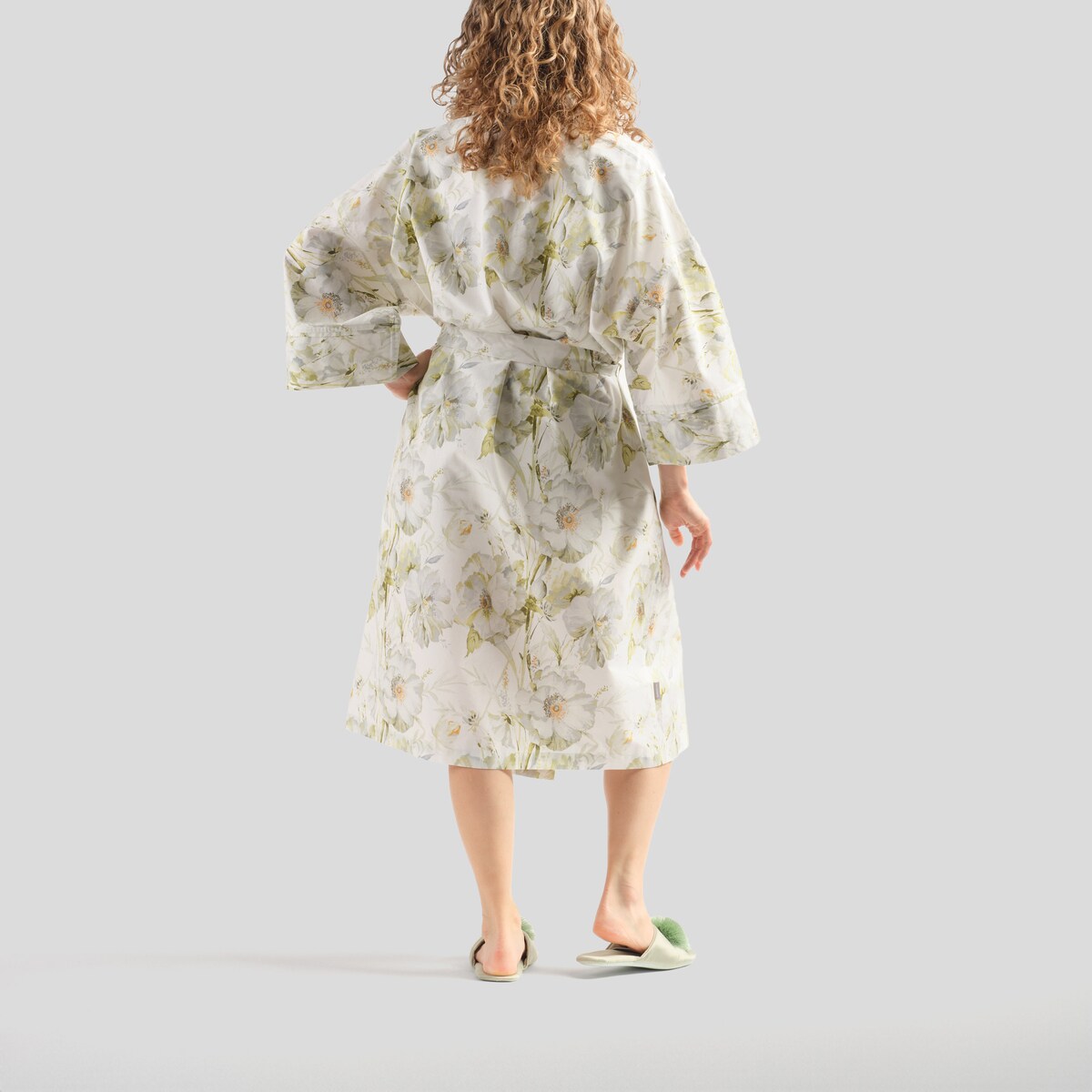 Szlafrok Z Bawełny Flornett z motywem kwiatowym