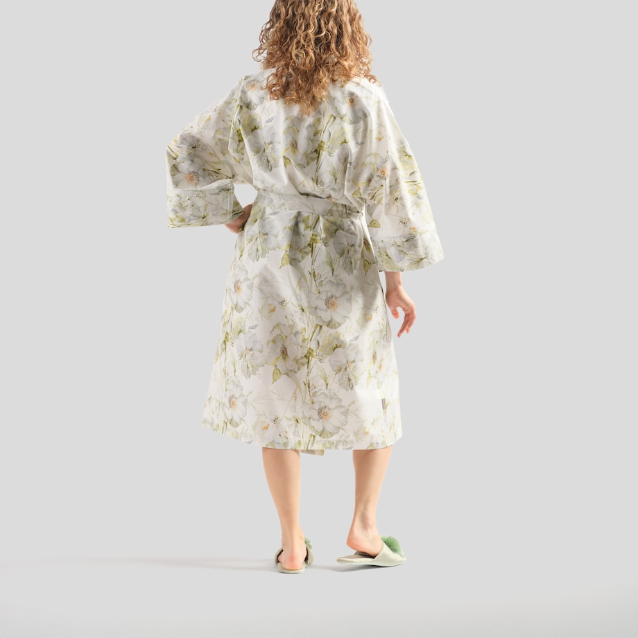 Szlafrok Z Bawełny Flornett z motywem kwiatowym