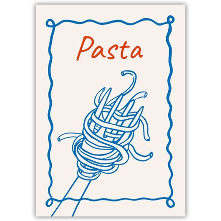 plakat cucina italiana pasta 70x100 cm