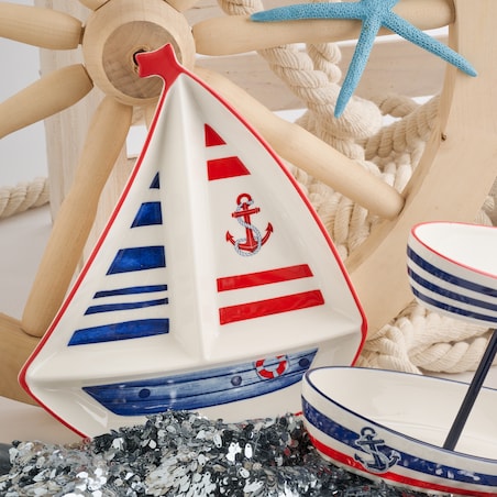 Patera Ancorare z motywem morskim