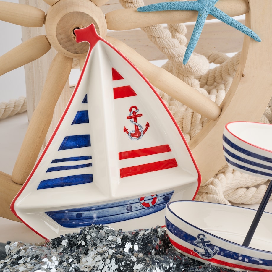 Patera Ancorare z motywem morskim