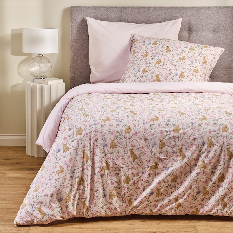 Pościel Bawełniana Kirossi 160x200 cm z motywem królika