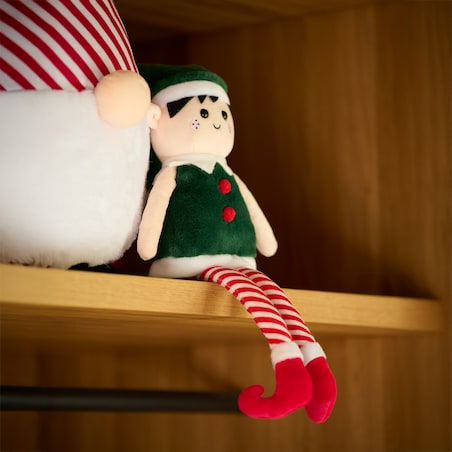 Przytulanka Elfi z motywem mikołaja