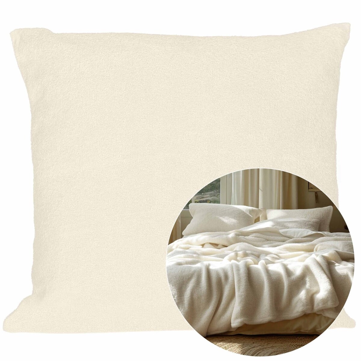 Poszewka frotte 40x40 kolor ecru