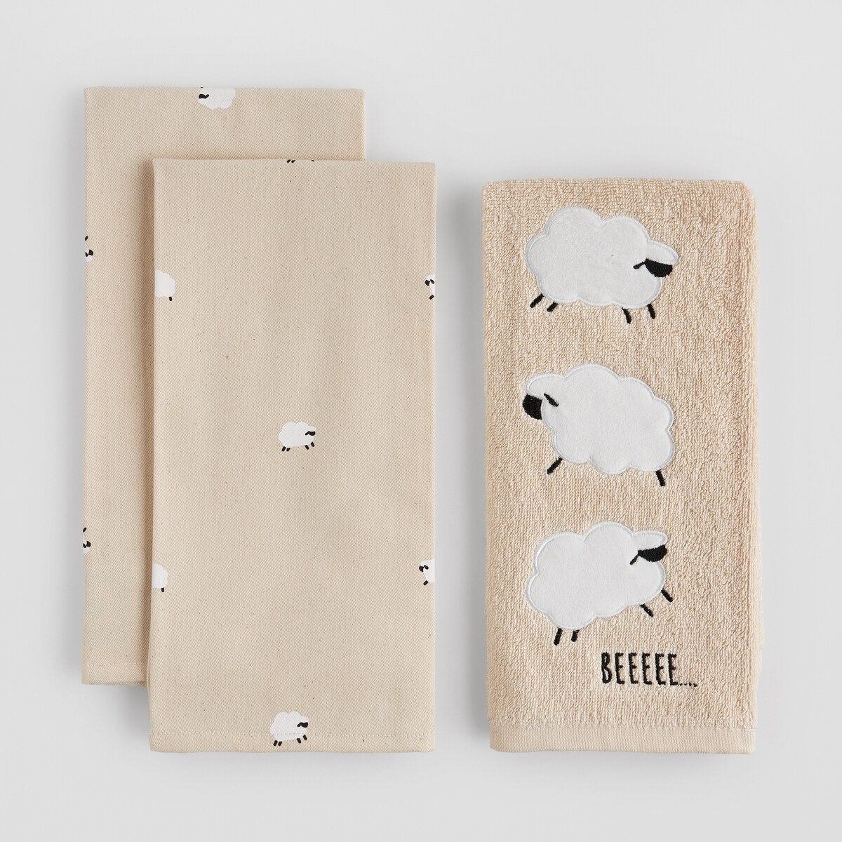 Komplet Ścierek Sheeperiso 45x65 cm z motywem baranka