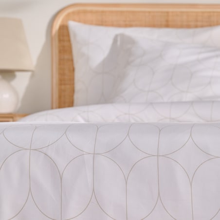 Pościel z bawełny satynowej Mistose 160x200 cm z motywem geometrycznym