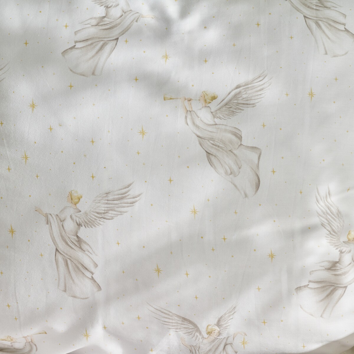 Pościel z bawełny satynowej Angeliso 200x220 cm z motywem anioła