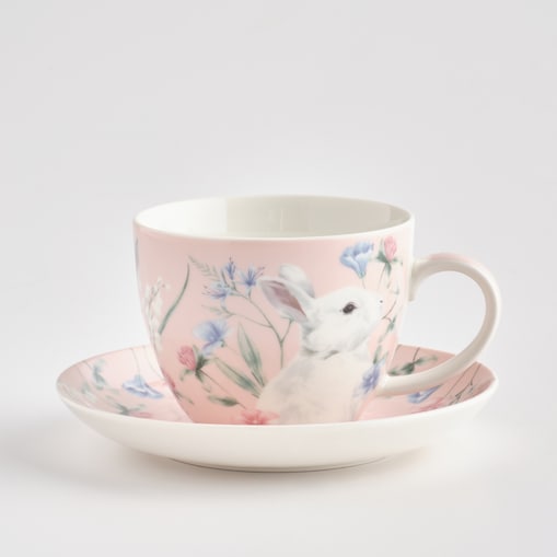 Filiżanka Ze Spodkiem Kirossi z motywem królika