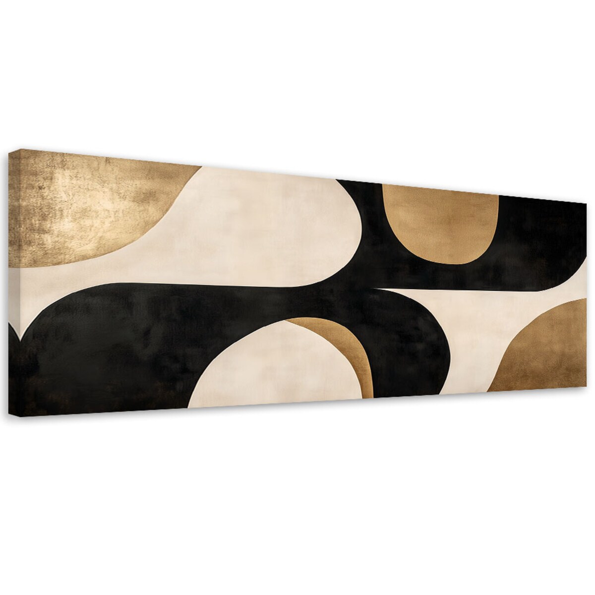 Feeby Obraz do salonu sypialni, Łuki Abstrakcja Akwarela Beżowy 90x30