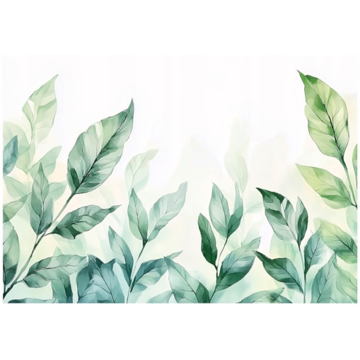 Fototapeta Do Sypialni Salonu Na Flizelinie Liście Natura Zielony 300x210