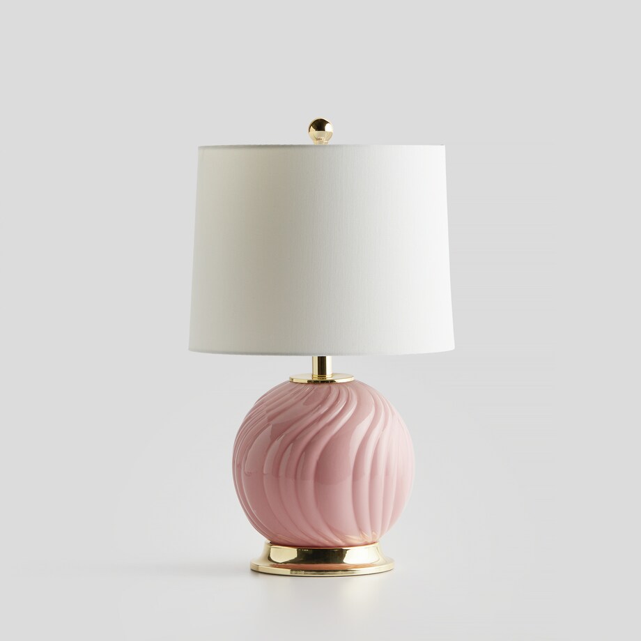 Lampa Stołowa Ze Szklaną Podstawą Mandy
