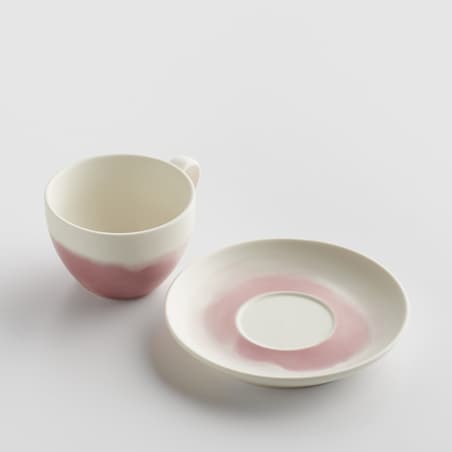 Filiżanka Ze Spodkiem Veloria z motywem abstrakcyjnym