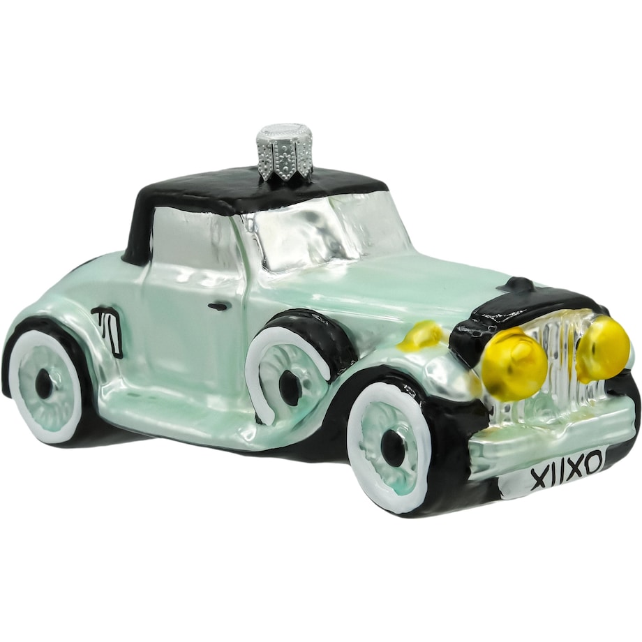 Bombka choinkowa: Retro samochód: miętowy