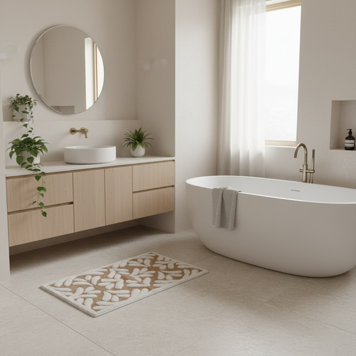 Dywanik łazienkowy Laval 50x80 cm z motywem arabeski