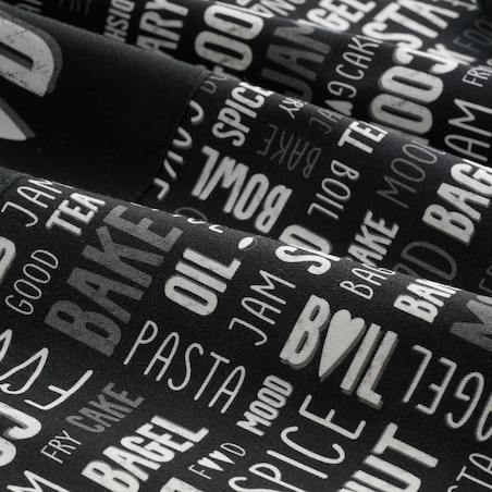 Fartuch Zifero 70x85 cm z motywem napisów