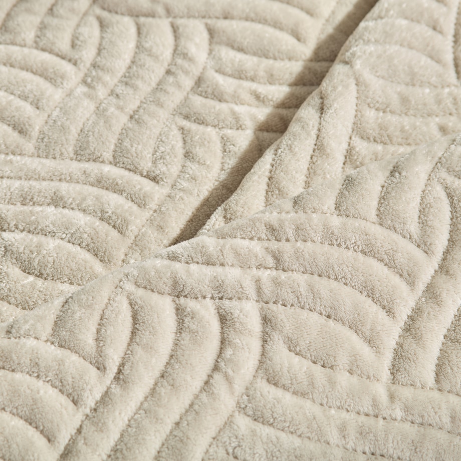 Jednokolorowa narzuta na łóżko z wytłoczonym wzorem Bessaria 200x220 cm